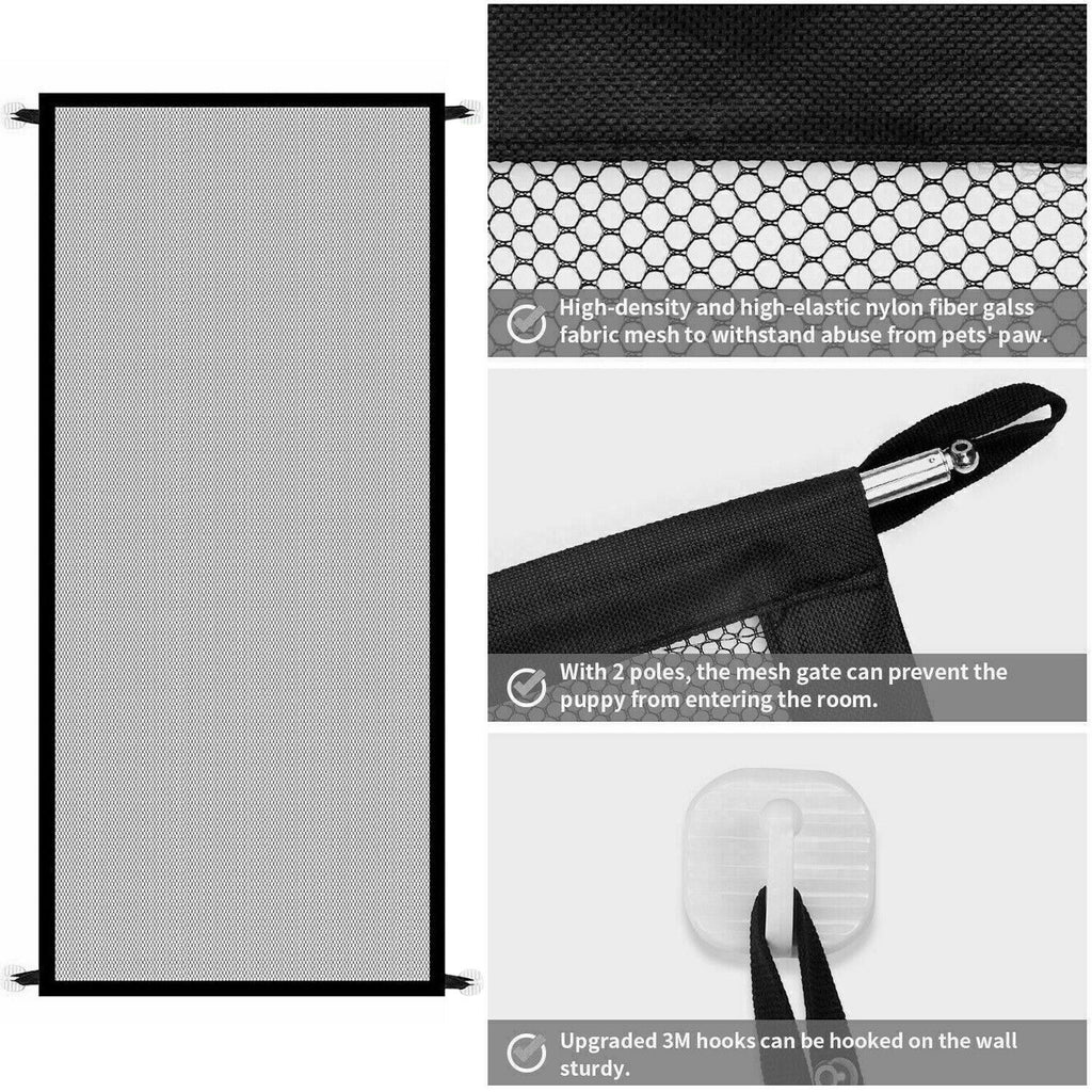 Safety Gate Mesh Fence Magic Portable Guard Net Stairs Doors