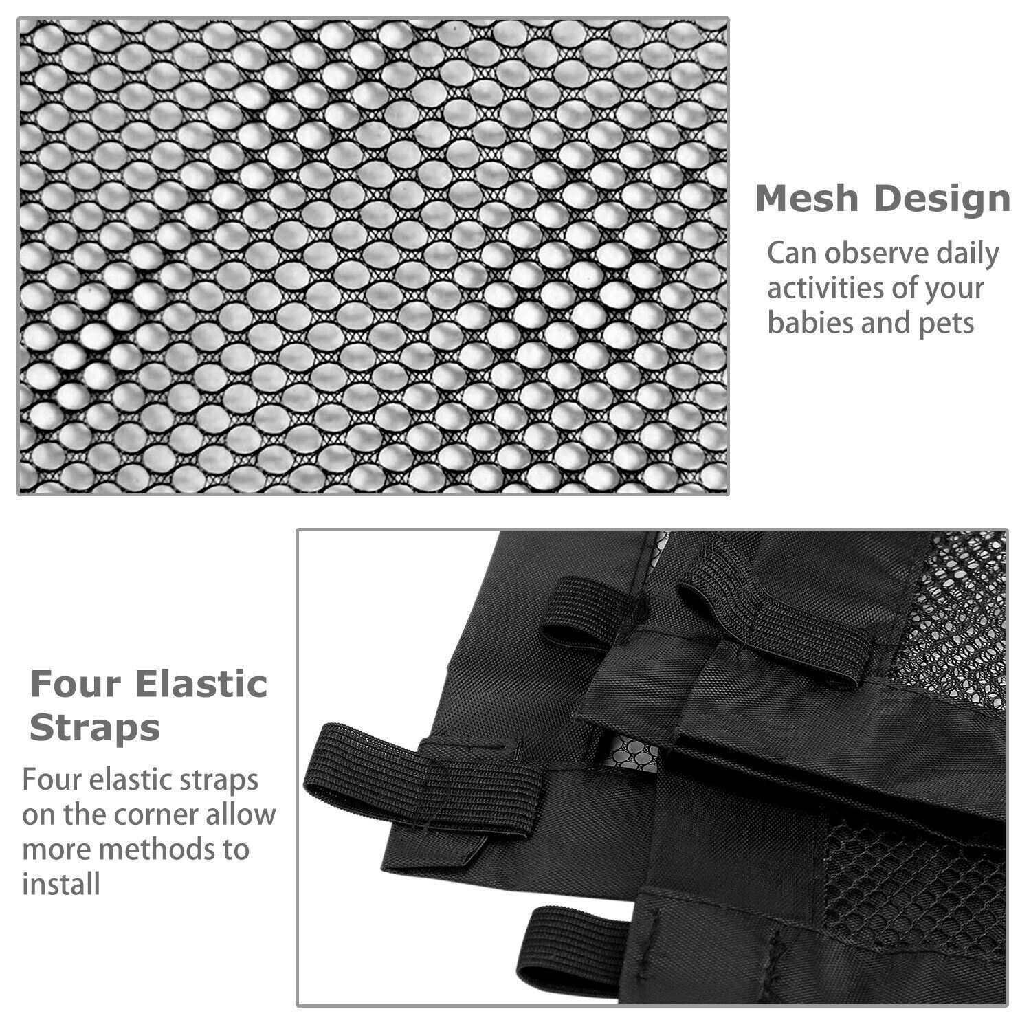 Safety Gate Mesh Fence Magic Portable Guard Net Stairs Doors